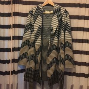 Anthropologie Hooded Sweater Coat Cardigan sz M